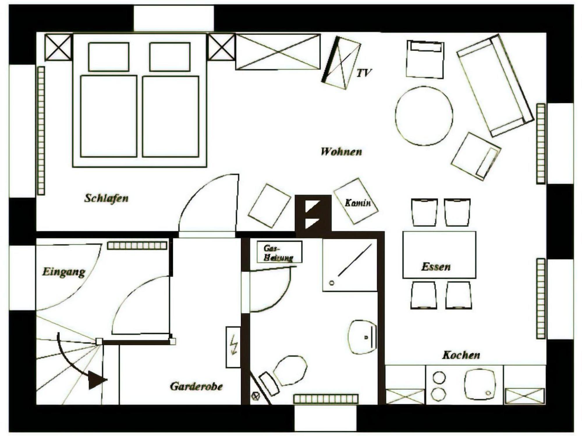 Gemuetliche Einraumwohnung Im Erdgeschoss Mit Doppelbett Und Kaminofen بينيكيشتاين المظهر الخارجي الصورة